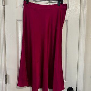 Hot Pink Silk Skirt